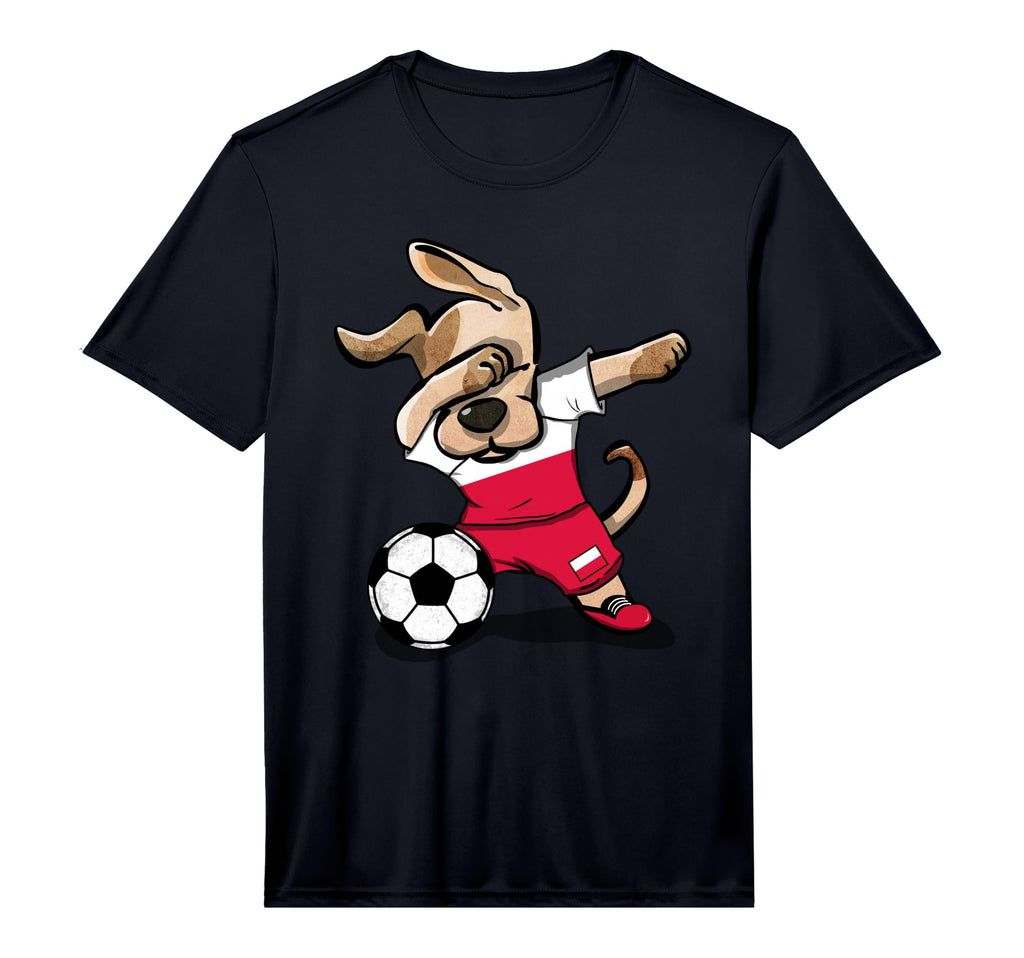 Dabbing Dog Poland Soccer Fans T-Shirt - Casual Everyday Wear Unisex - T-Shirt, Sweatshirt, Hoodie