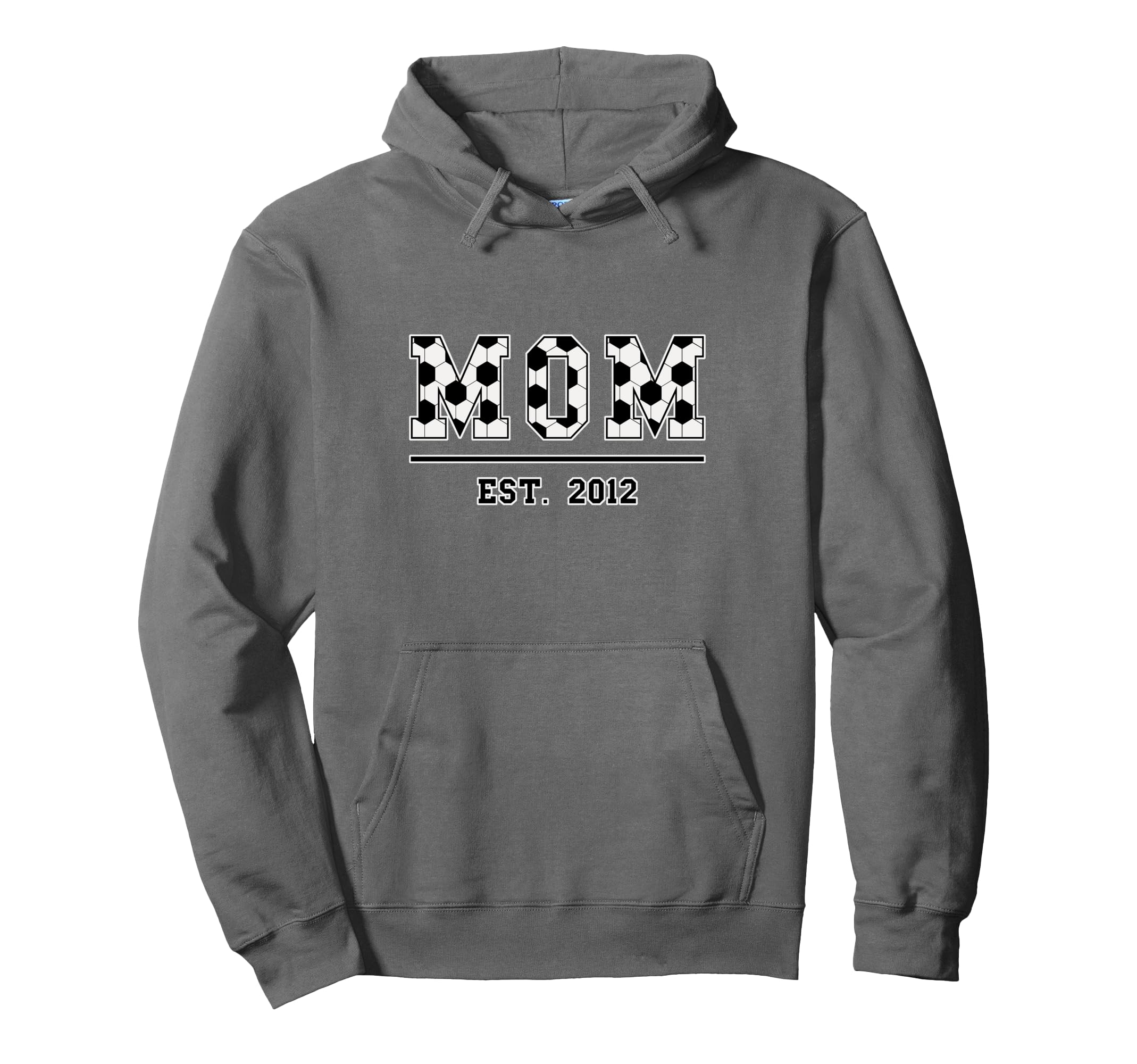 Mom Est 2012 Funny Sports Year Hoodie - Graphic Print for Adults - T-Shirt, Sweatshirt, Hoodie