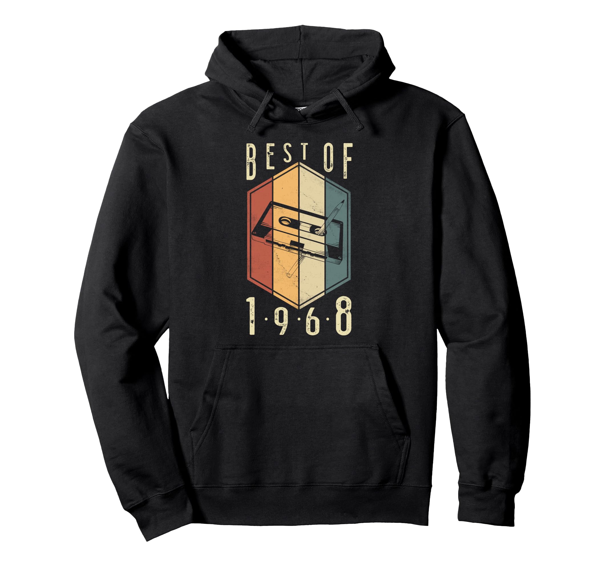 Best 1968 Cassette Tape Birthday Hoodie - Fun Novelty Design for Adults - T-Shirt, Sweatshirt, Hoodie