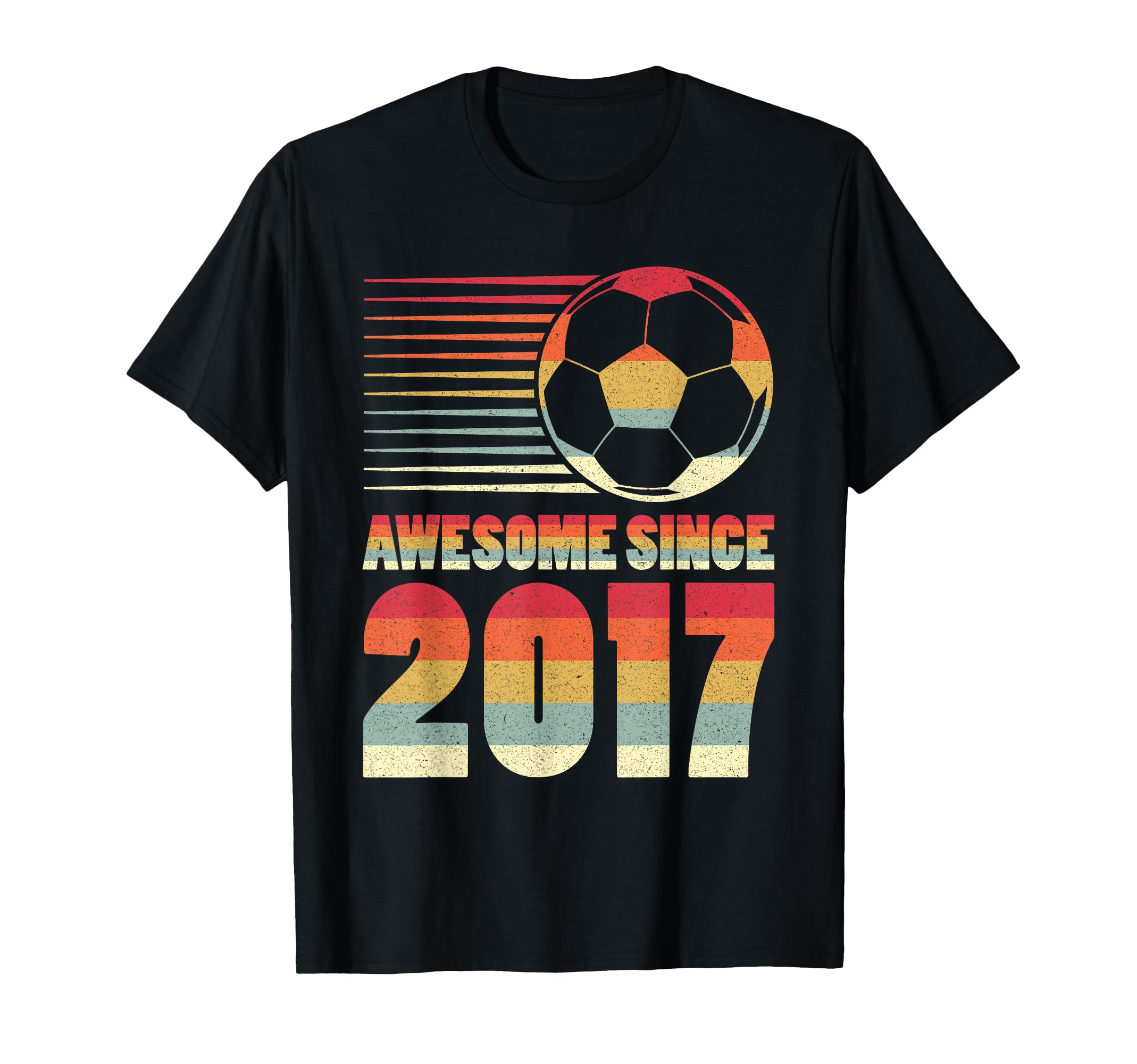 Awesome Since 2017 Soccer 9Th T-Shirt - Aesthetic Graphic for Adults - T-Shirt, Sweatshirt, Hoodie