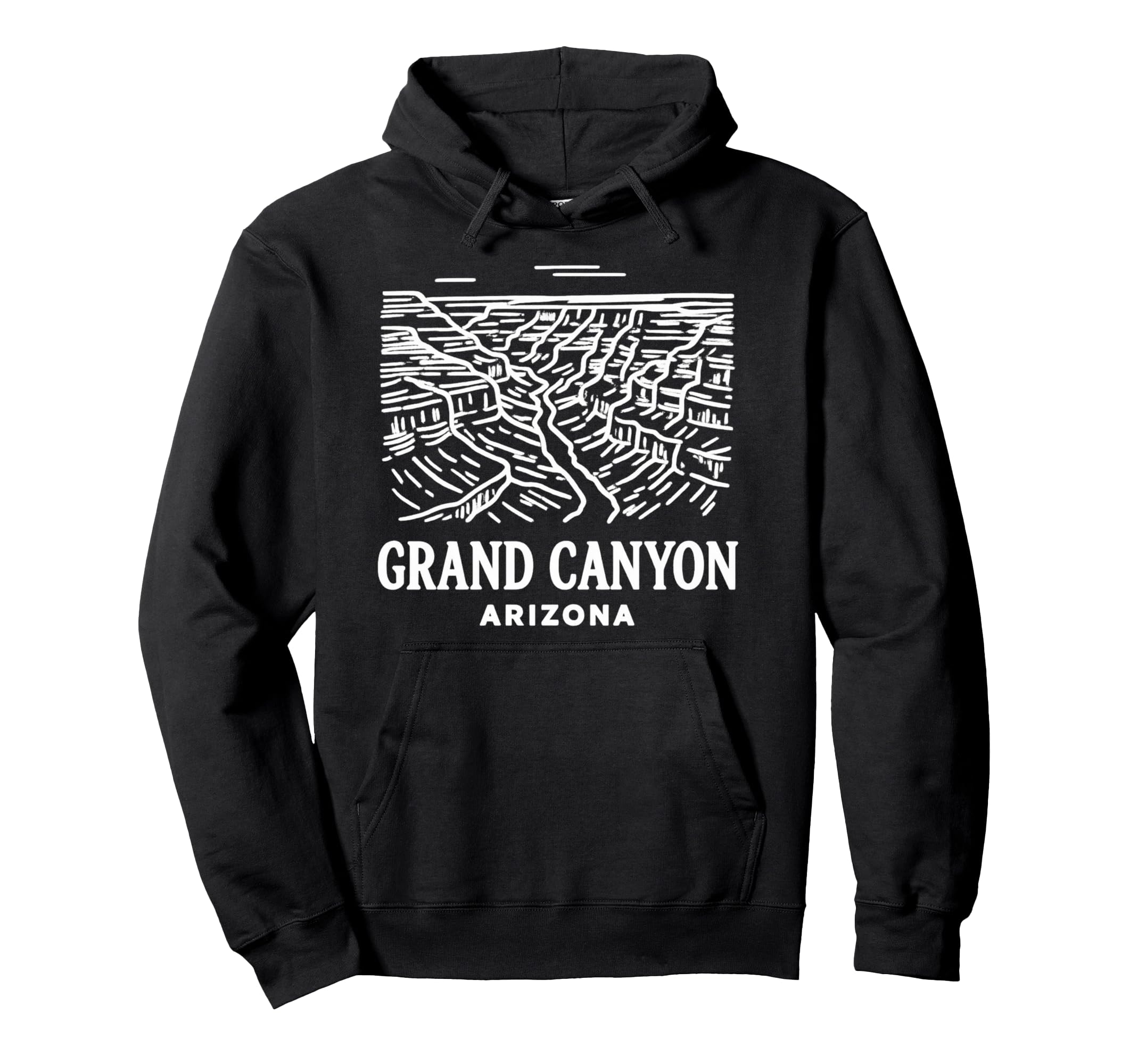 Grand Canyon Arizona Illustration Art Hoodie - Graphic Print for Adults - T-Shirt, Sweatshirt, Hoodie