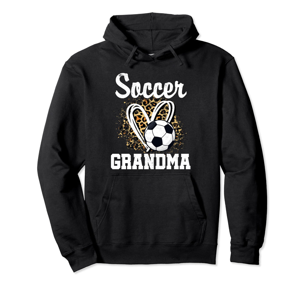 Soccer Grandma Leopard Heart Matching Hoodie - Novelty Apparel Unisex - T-Shirt, Sweatshirt, Hoodie