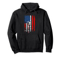 Soccer Distressed American Flag Hoodie - Fun Novelty Design for Adults - T-Shirt, Sweatshirt, Hoodie