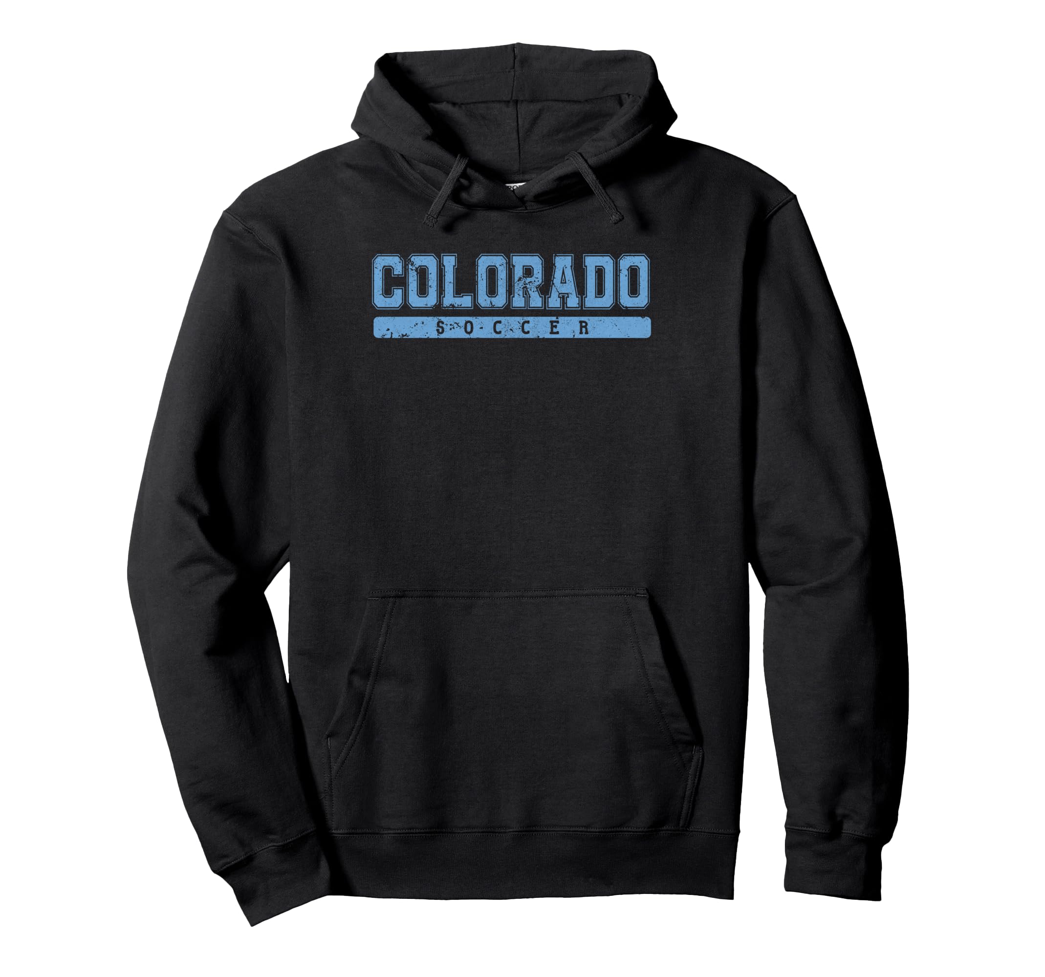 Colorado Soccer Sky Blue Text Hoodie - Trendy Graphic for Adults - T-Shirt, Sweatshirt, Hoodie