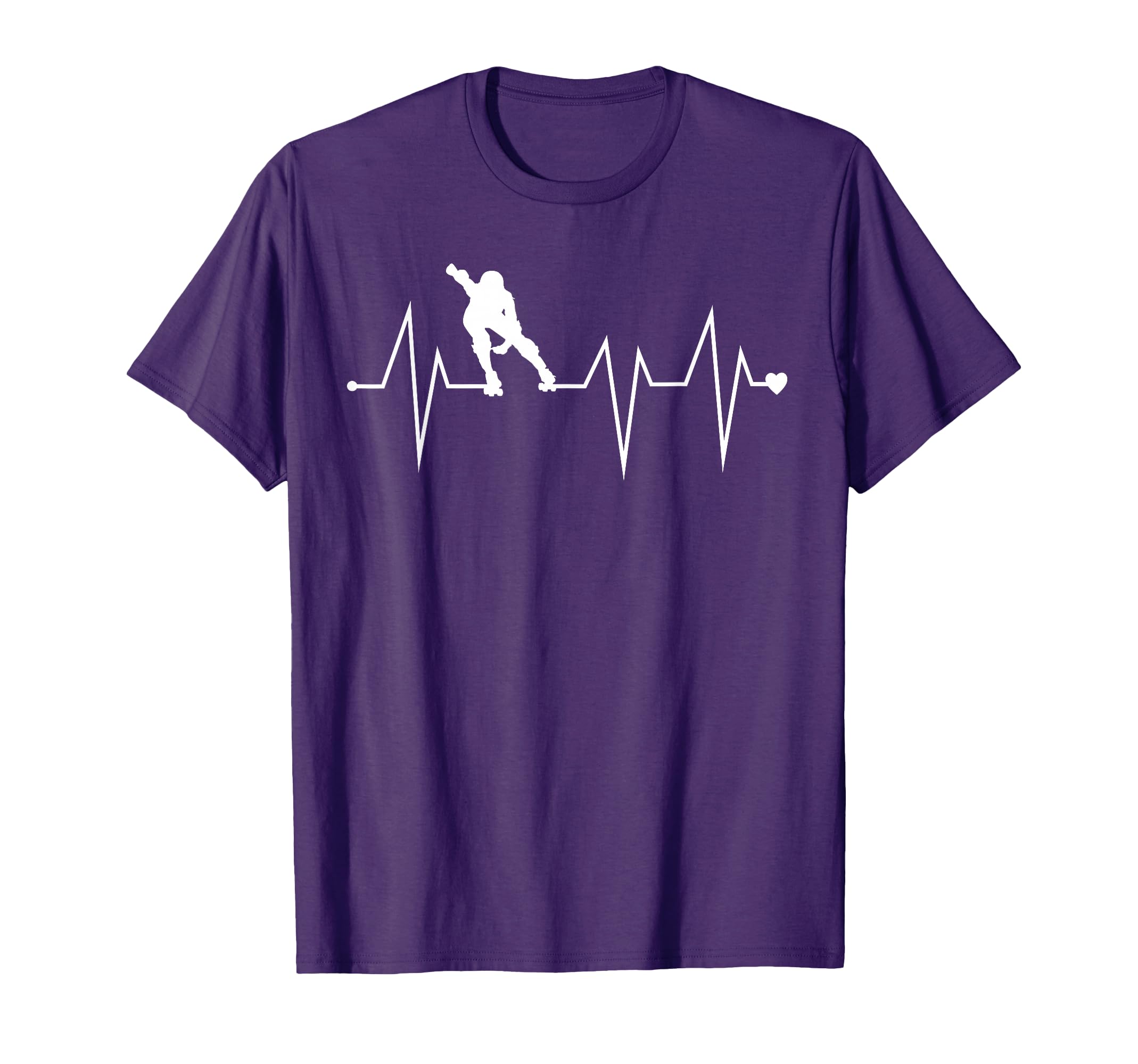 Funny Roller Derby Player Heartbeat T-Shirt - Minimalist Print for Adults - T-Shirt, Sweatshirt, Hoodie
