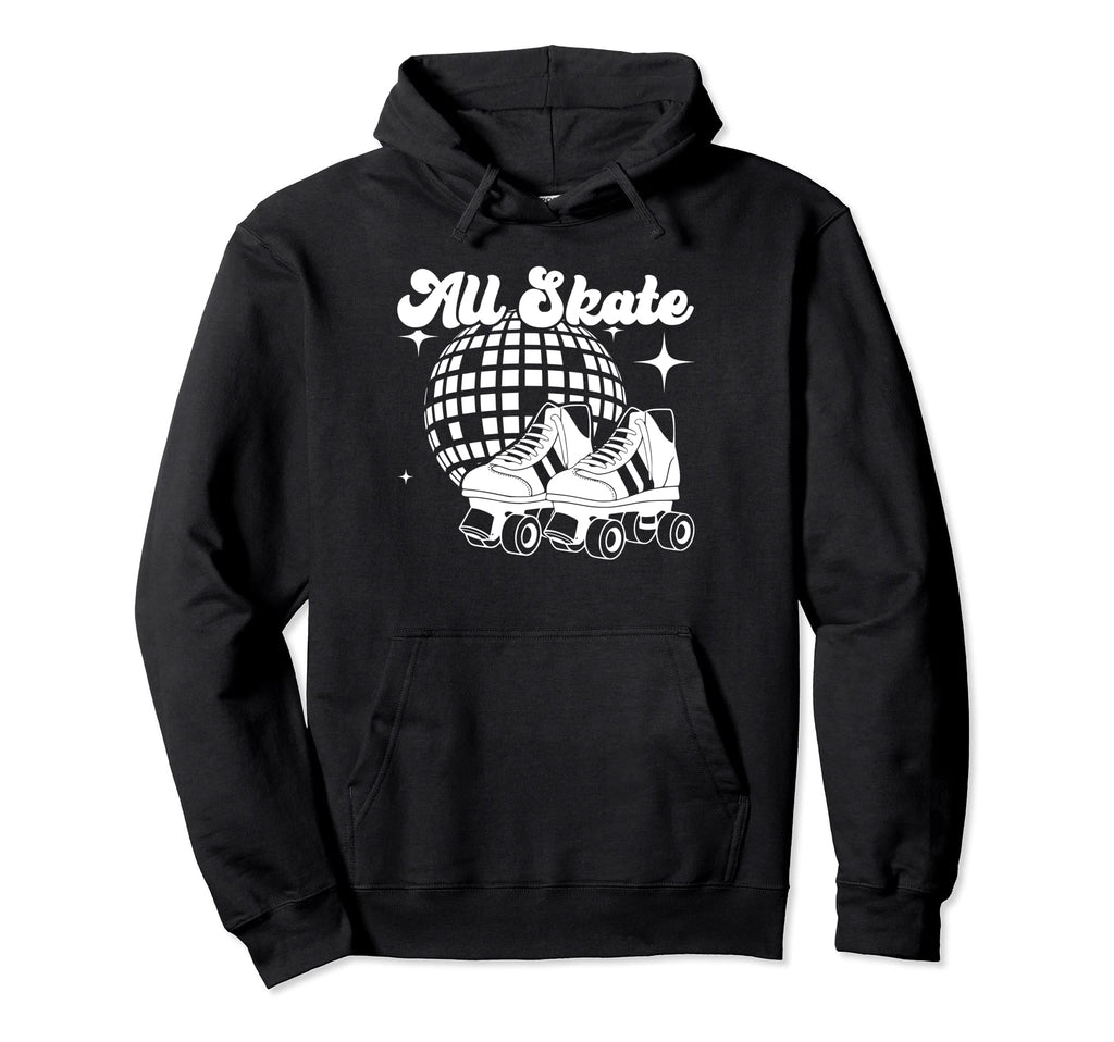 All Skate 70S Disco Roller Skating Hoodie - Minimalist Print for Adults - T-Shirt, Sweatshirt, Hoodie