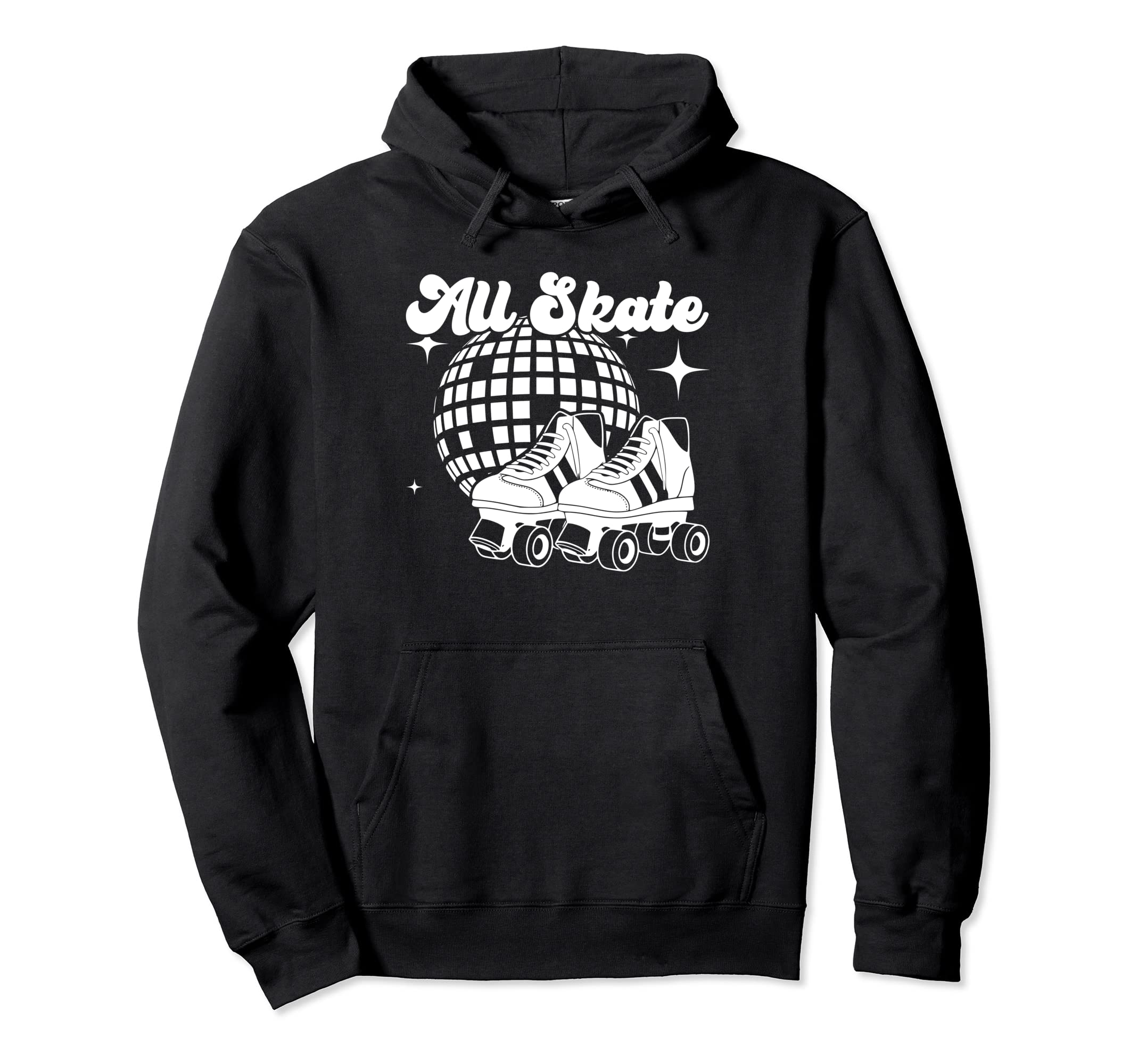 All Skate 70S Disco Roller Skating Hoodie - Minimalist Print for Adults - T-Shirt, Sweatshirt, Hoodie