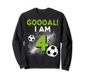 4Th Birthday Soccer Theme 4Year Old B Sweatshirt - Graphic Print Unisex - T-Shirt, Sweatshirt, Hoodie