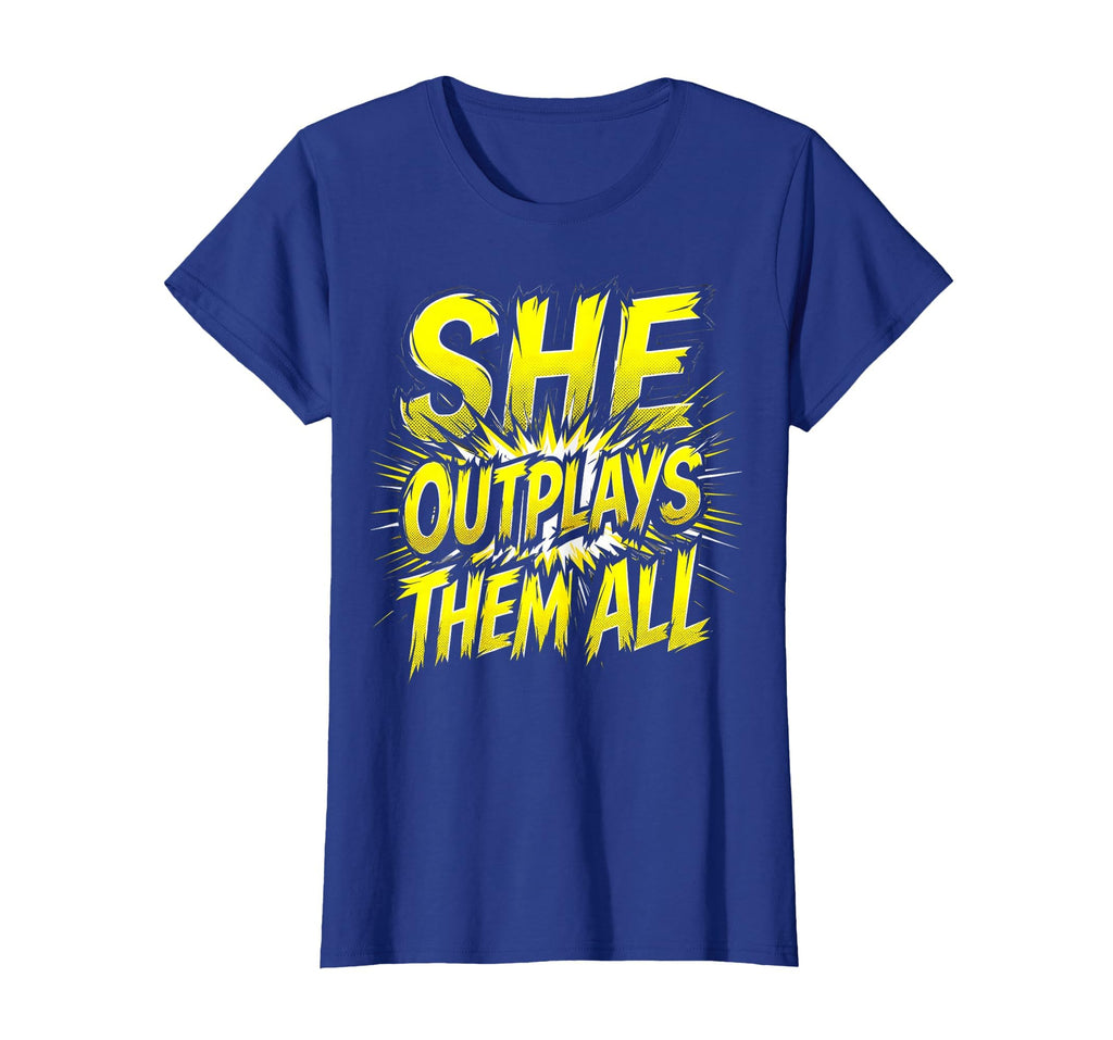 She Outplays Them All Womens Soccer T-Shirt - Unique Graphic Men Women - T-Shirt, Sweatshirt, Hoodie