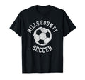 Mills County Soccer Distressed 90S T-Shirt - Graphic Print Unisex - T-Shirt, Sweatshirt, Hoodie