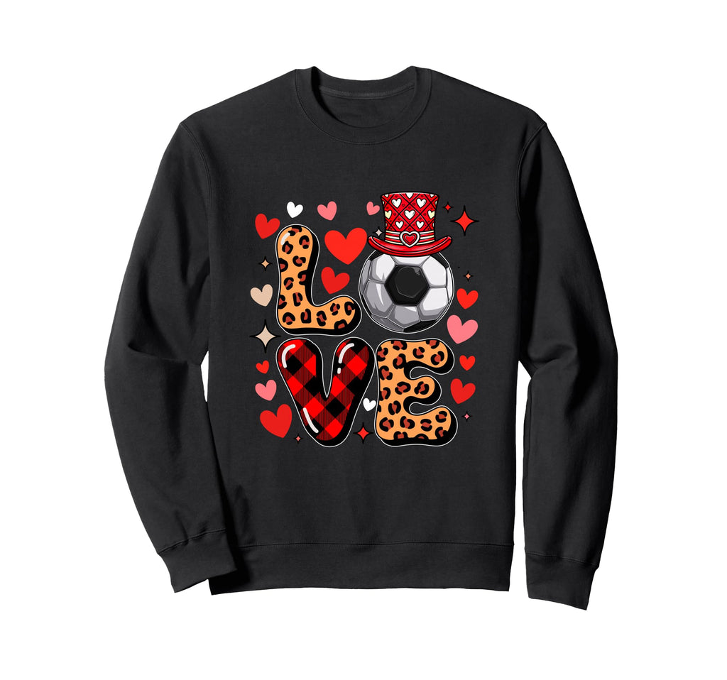 Love Leopard Hearts Valentines Day Sweatshirt - Aesthetic Graphic Unisex - T-Shirt, Sweatshirt, Hoodie