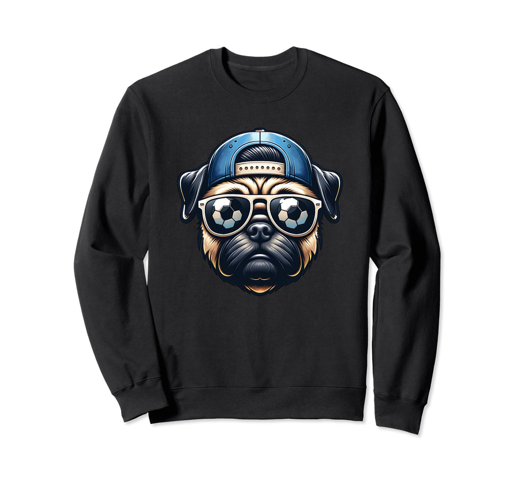 Pug Soccer Champion Player Fan Ball Sweatshirt - Trendy Graphic Unisex - T-Shirt, Sweatshirt, Hoodie