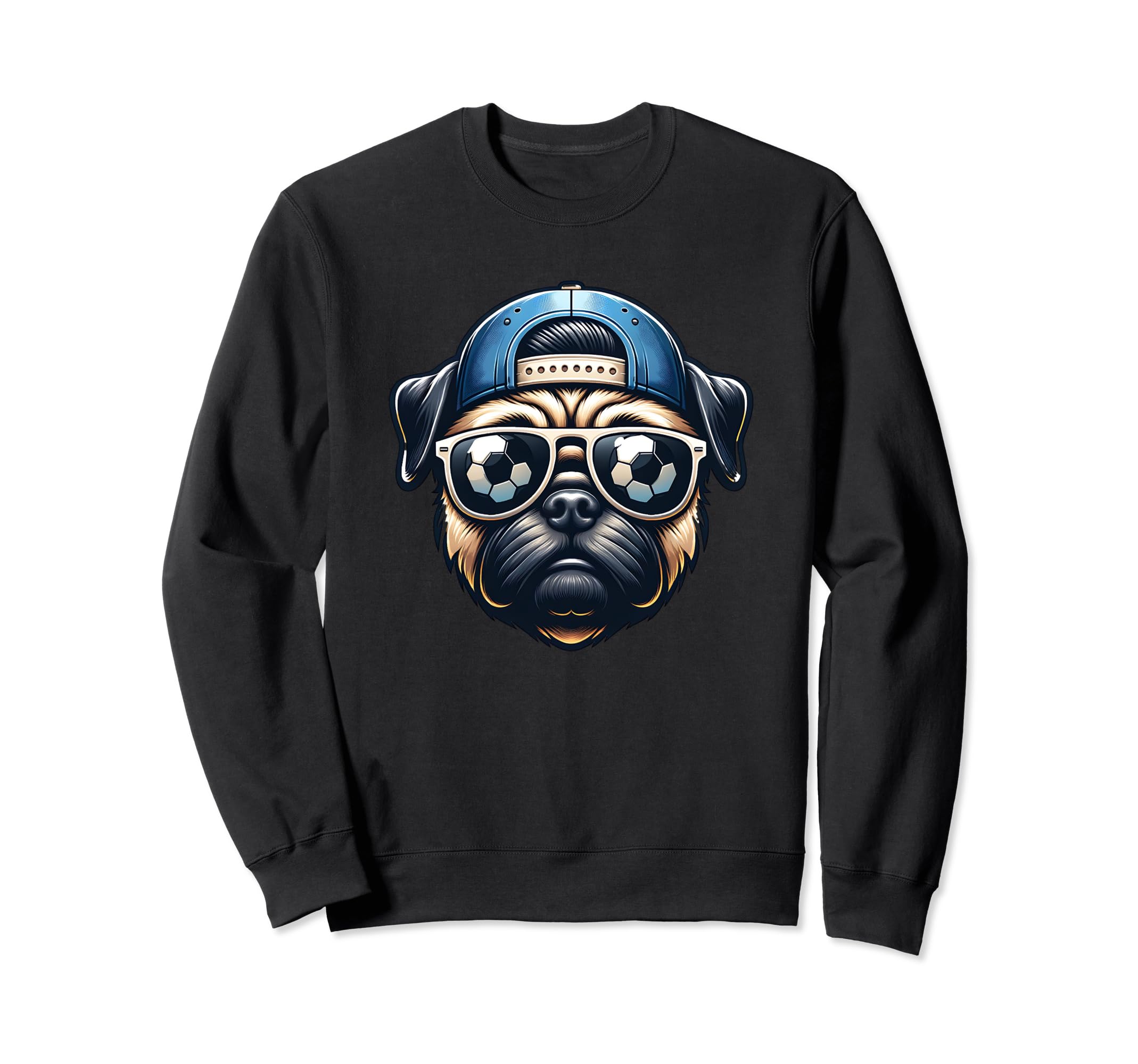 Pug Soccer Champion Player Fan Ball Sweatshirt - Trendy Graphic Unisex - T-Shirt, Sweatshirt, Hoodie