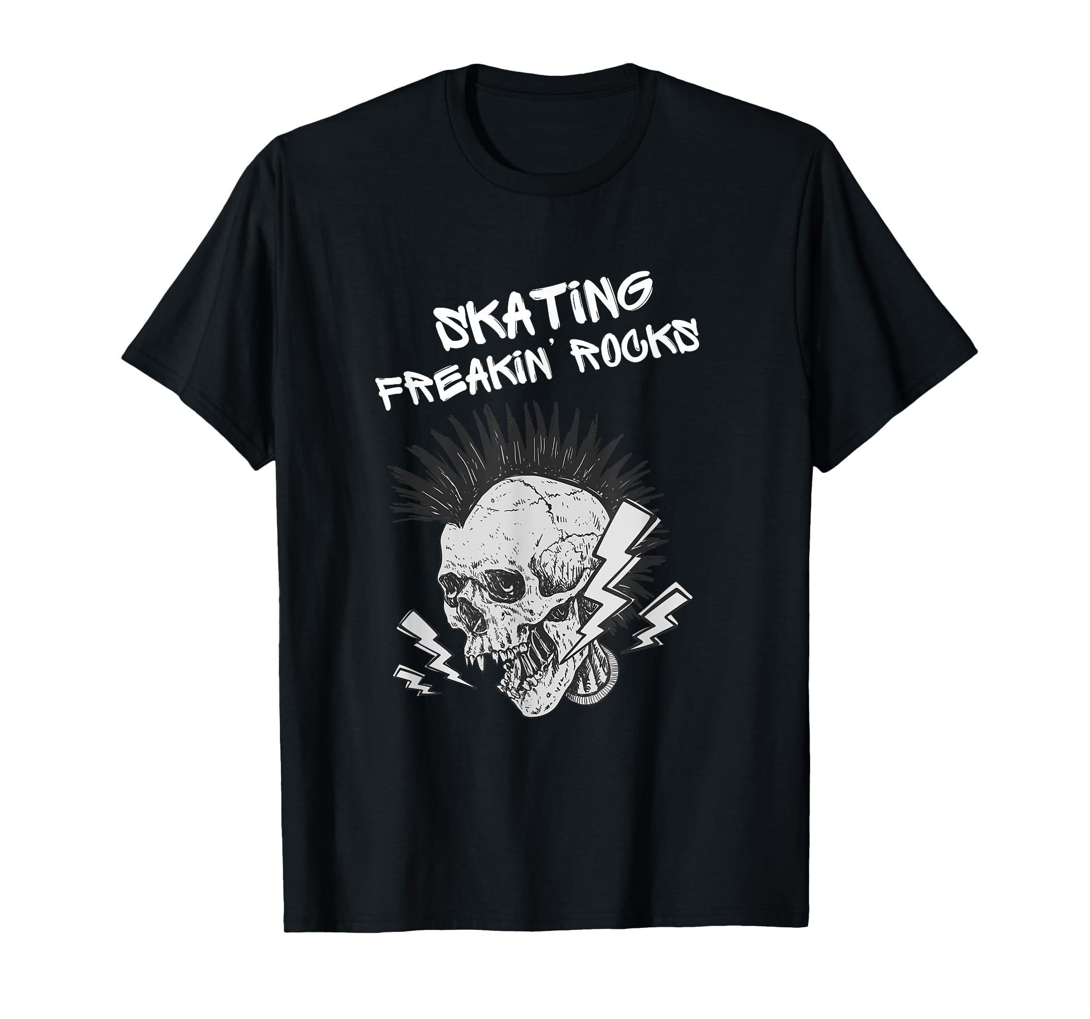 Skating Rocks Roller Skate Skateboard T-Shirt - Graphic Print for Adults - T-Shirt, Sweatshirt, Hoodie