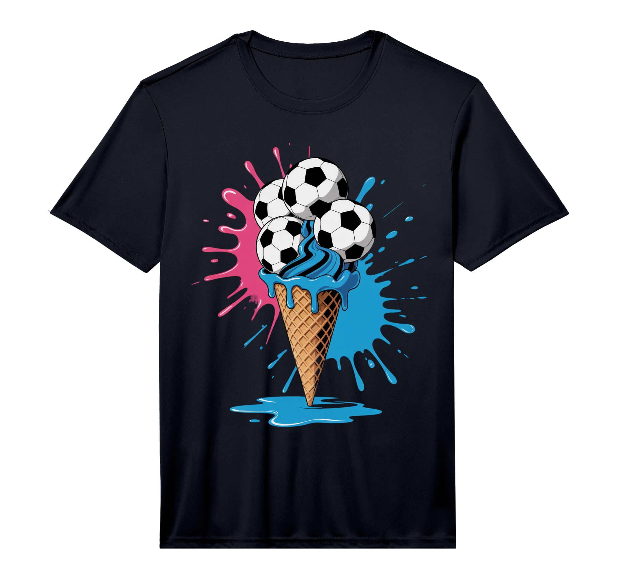 Ice Cream Soccer Ball Drip Game Soccer T-Shirt - Unique Graphic for Adults - T-Shirt, Sweatshirt, Hoodie