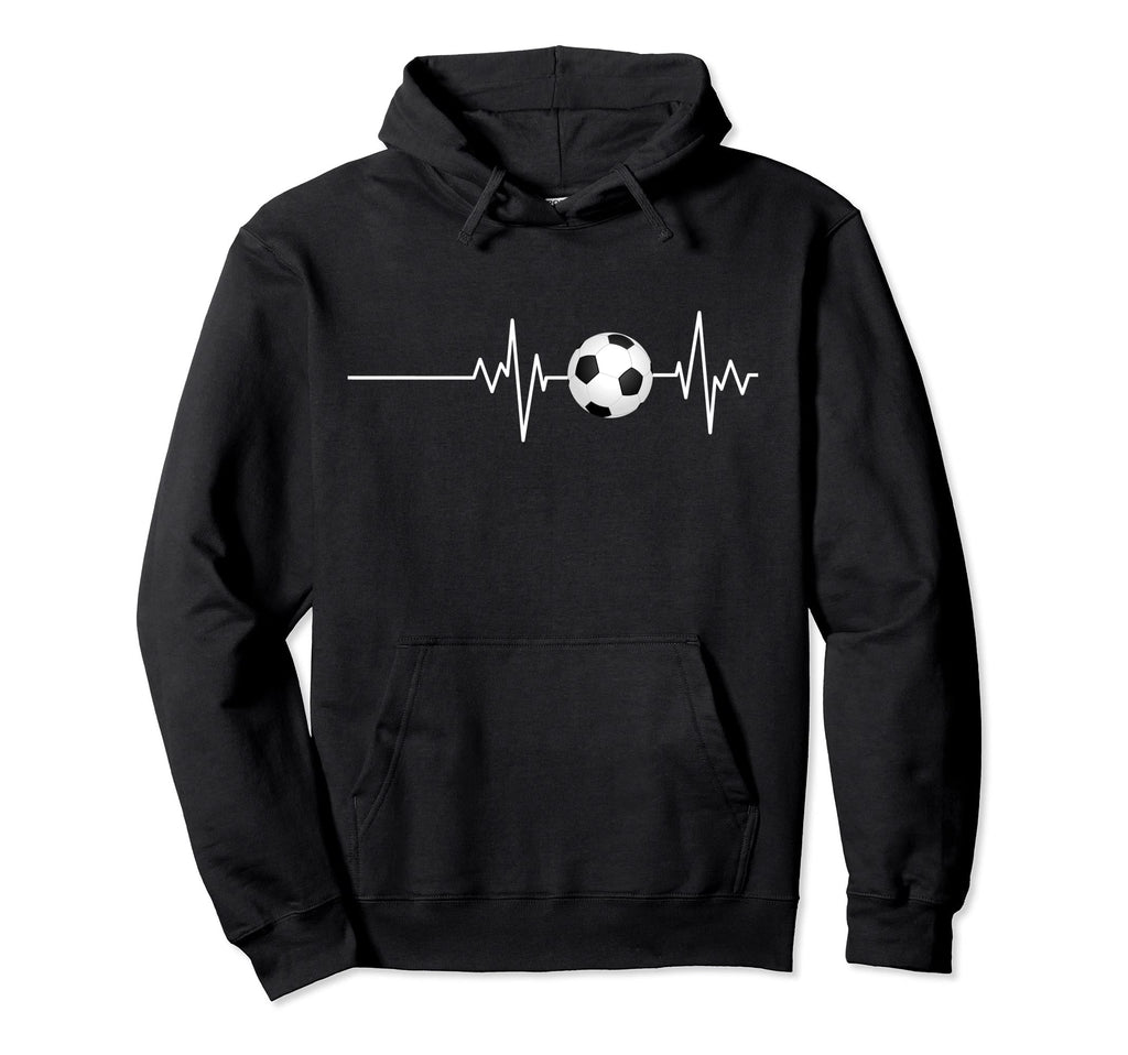 Soccer Heartbeat Soccer Player Hoodie - Casual Everyday Wear for Adults - T-Shirt, Sweatshirt, Hoodie