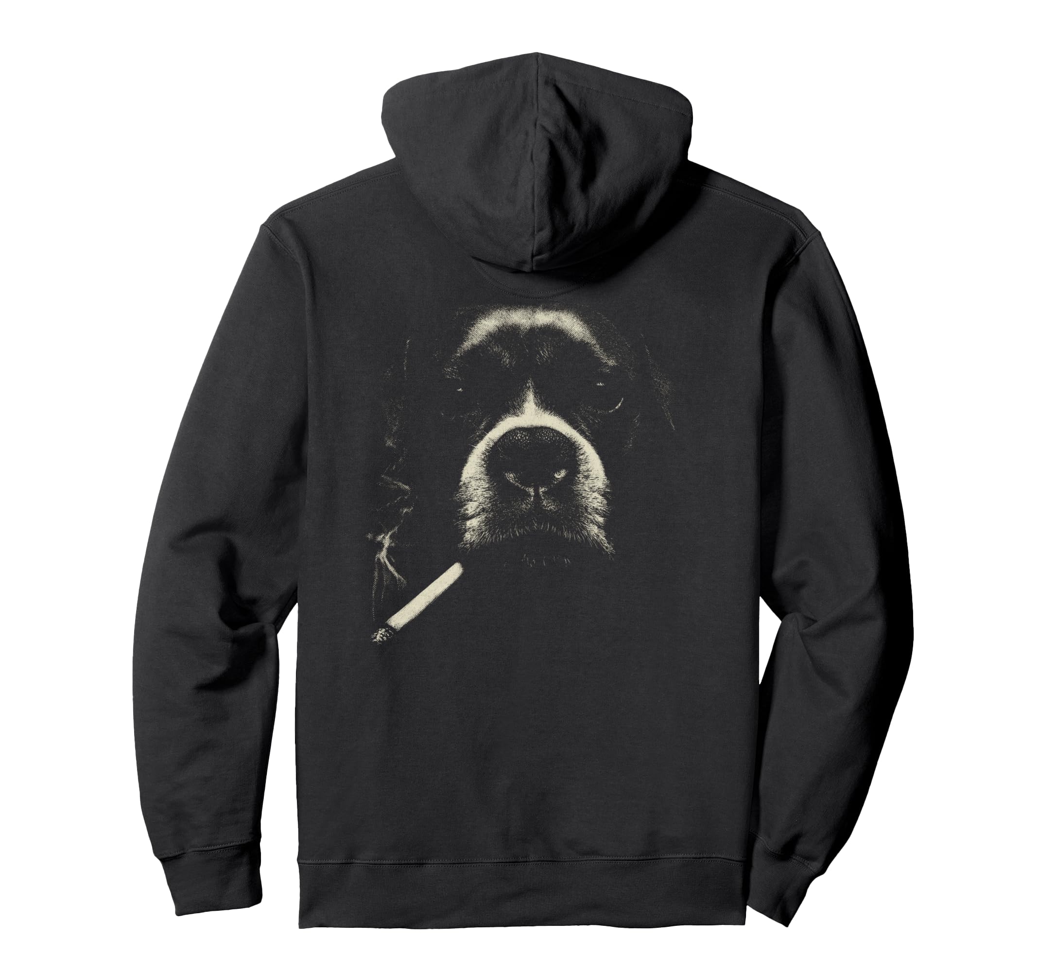 Boxer Smoking Cigarette Grunge Meme Hoodie - Fun Novelty Design for Adults - T-Shirt, Sweatshirt, Hoodie