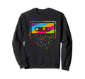 80S 90S Music Notes Cassette Tape Sweatshirt - Novelty Apparel Unisex - T-Shirt, Sweatshirt, Hoodie