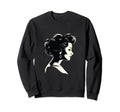 Pinup Hairstyle Silhouette Sweatshirt - Novelty Apparel for Adults - T-Shirt, Sweatshirt, Hoodie