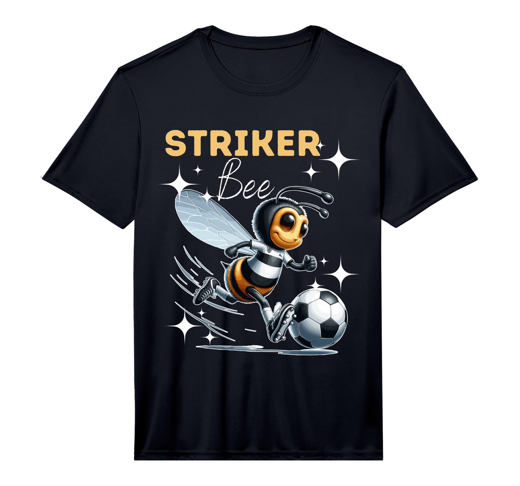 Striker Bee Soccer Enthusiast Performance T-Shirt - Novelty Apparel Unisex - T-Shirt, Sweatshirt, Hoodie