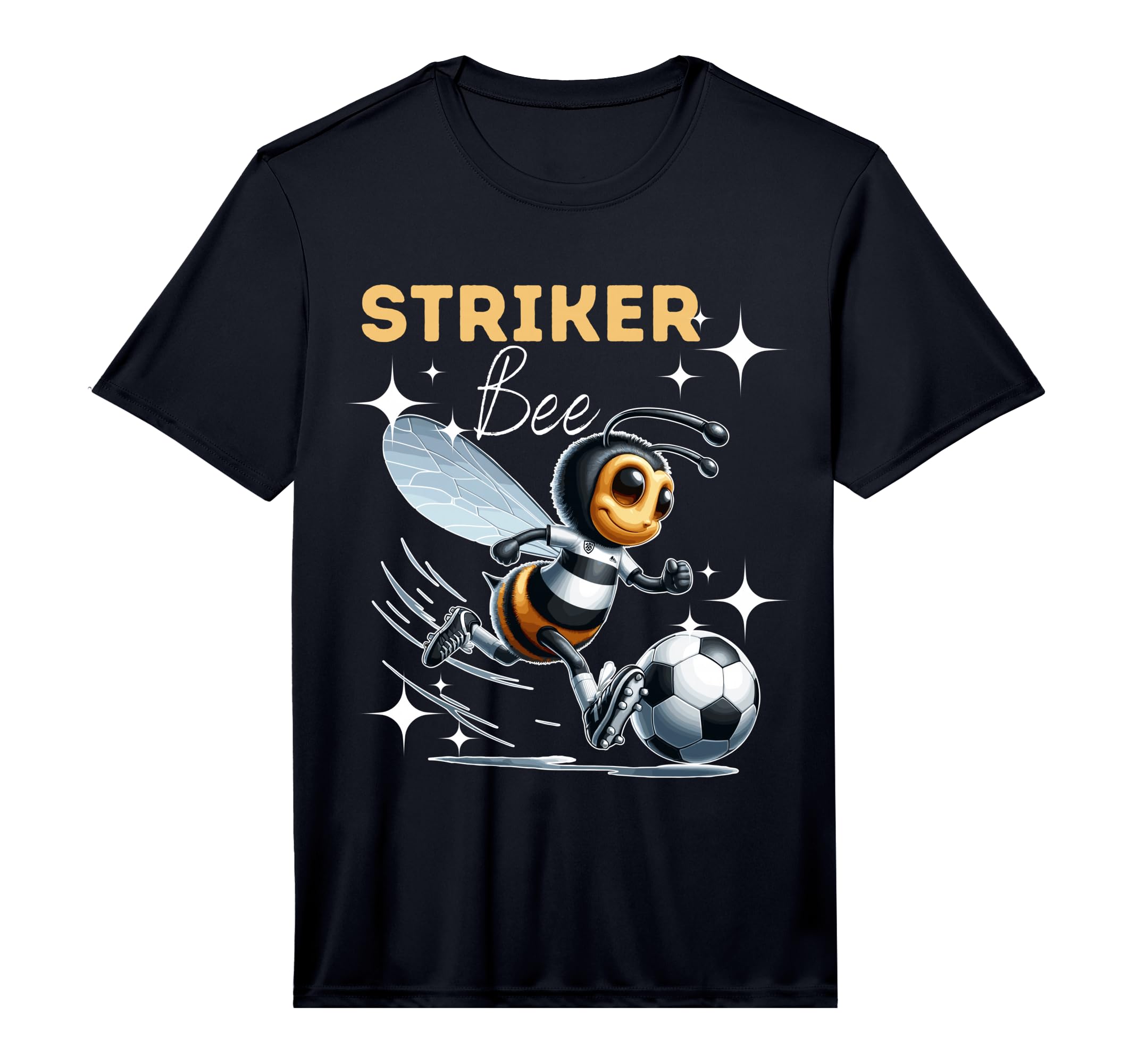 Striker Bee Soccer Enthusiast Performance T-Shirt - Novelty Apparel Unisex - T-Shirt, Sweatshirt, Hoodie