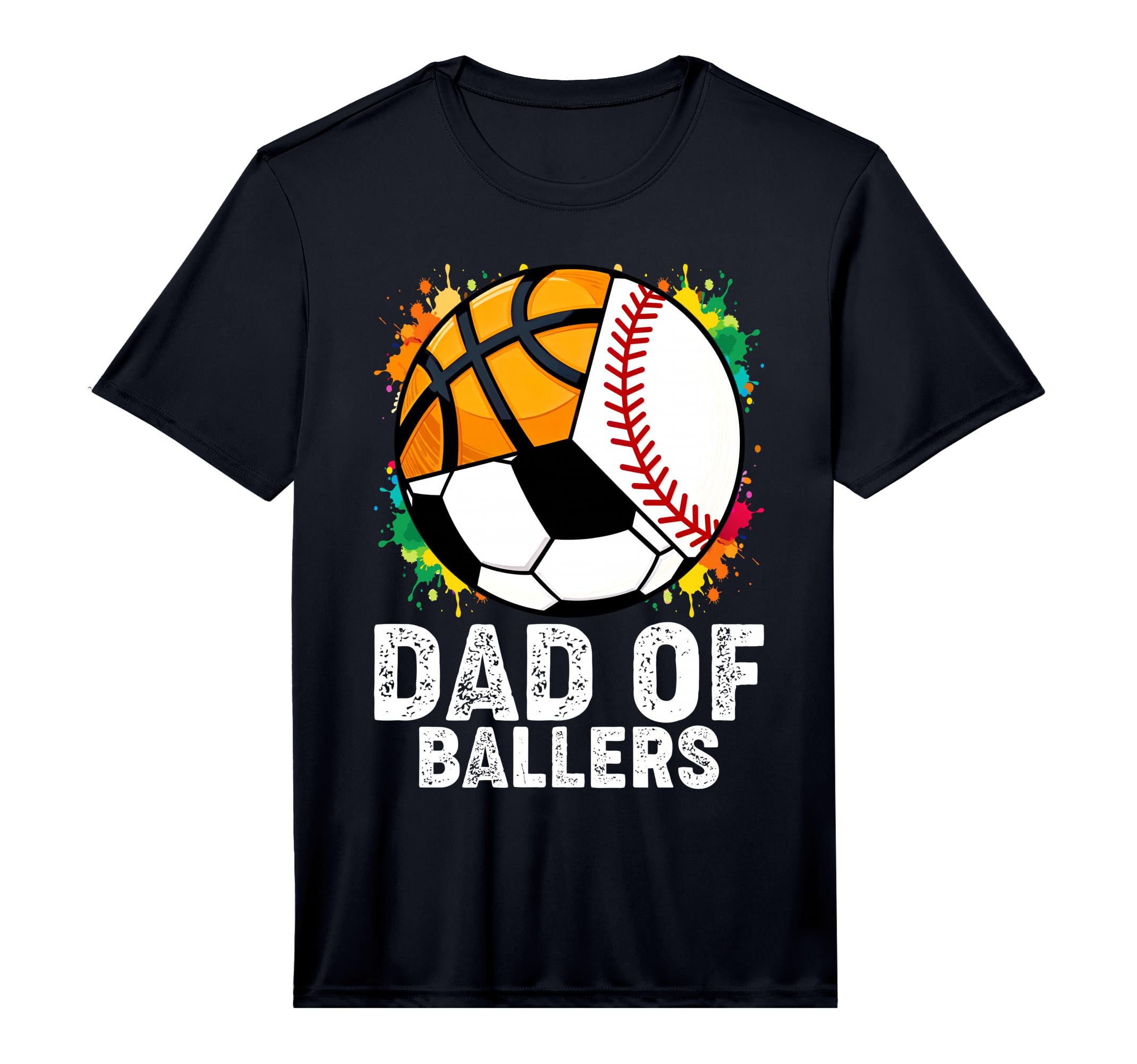Dad Ballers Funny Baseball Soccer T-Shirt - Custom Art Print for Adults - T-Shirt, Sweatshirt, Hoodie