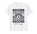 Groovy Soccer Coquette Bow Soccer All T-Shirt - Novelty Apparel for Adults - T-Shirt, Sweatshirt, Hoodie