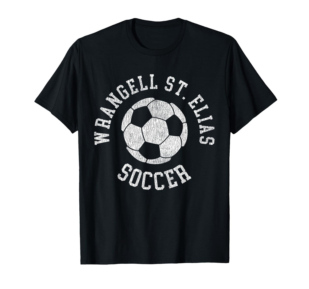 Wrangell St Elias Soccer Distressed 90S T-Shirt - Graphic Print for Adults - T-Shirt, Sweatshirt, Hoodie