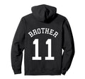 Brother Team Uniform No 11 Handball Hoodie - Trendy Graphic Men Women - T-Shirt, Sweatshirt, Hoodie