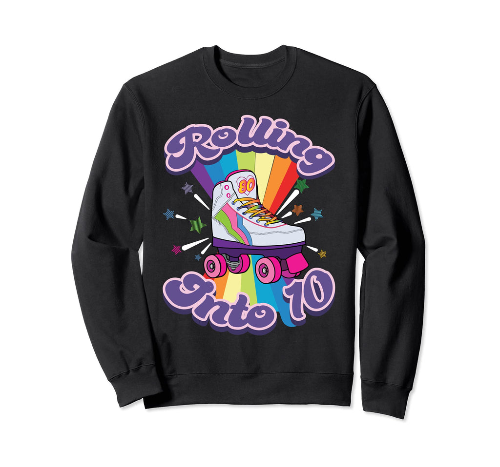 Roller Skating 10 Year Old 10Th Sweatshirt - Novelty Apparel Unisex - T-Shirt, Sweatshirt, Hoodie