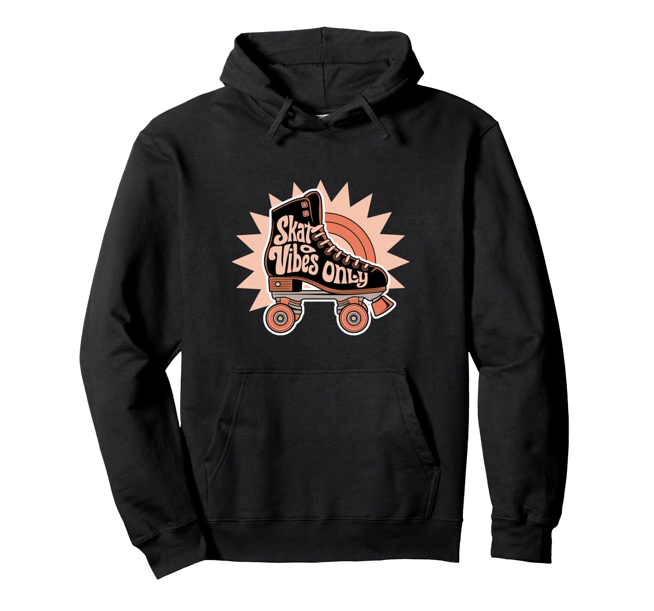Skater Vibes Only Roller Skate Hoodie - Minimalist Print for Adults - T-Shirt, Sweatshirt, Hoodie
