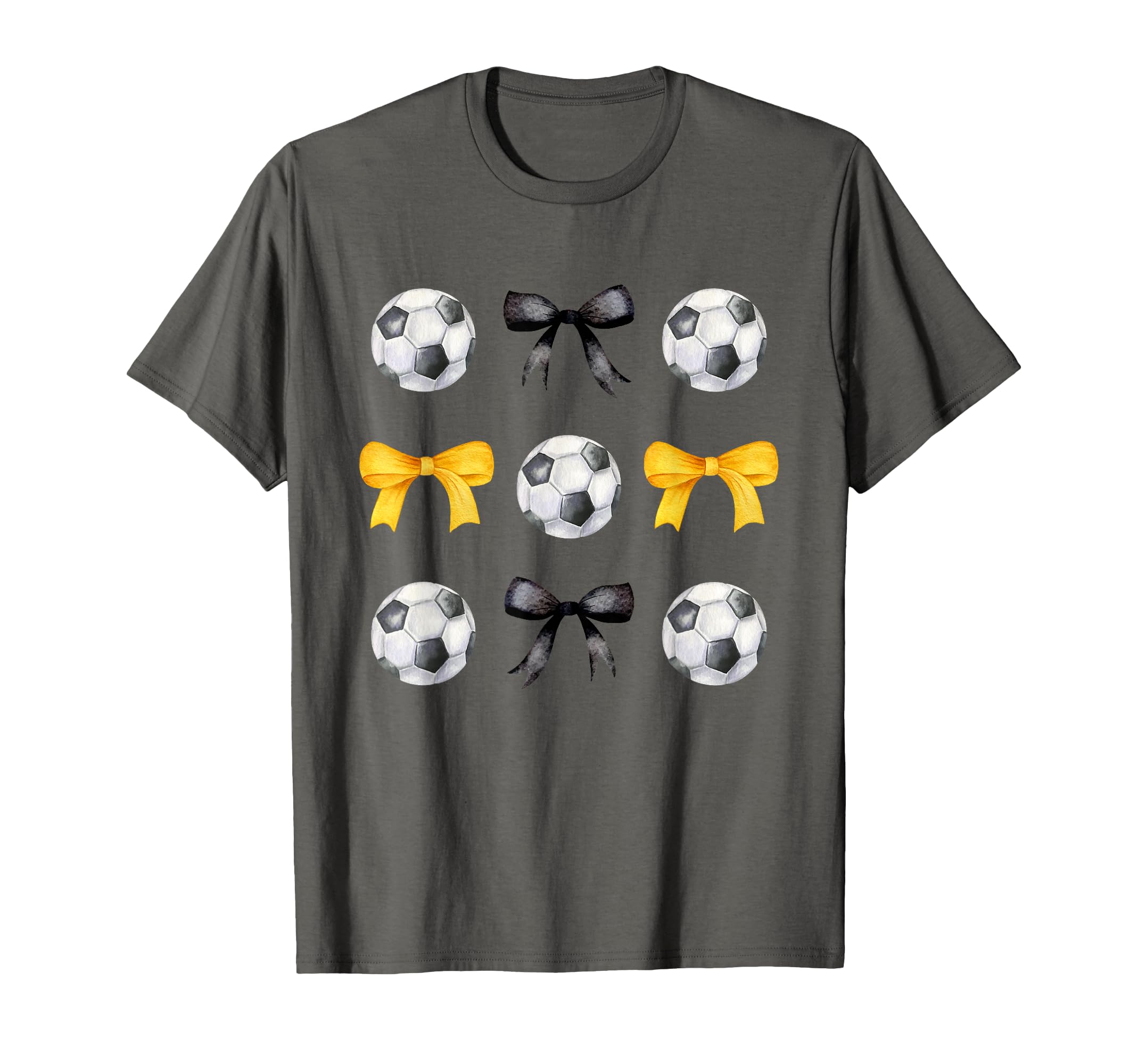Soccer Ball Bows Womens Soccer Player T-Shirt - Trendy Graphic for Adults - T-Shirt, Sweatshirt, Hoodie