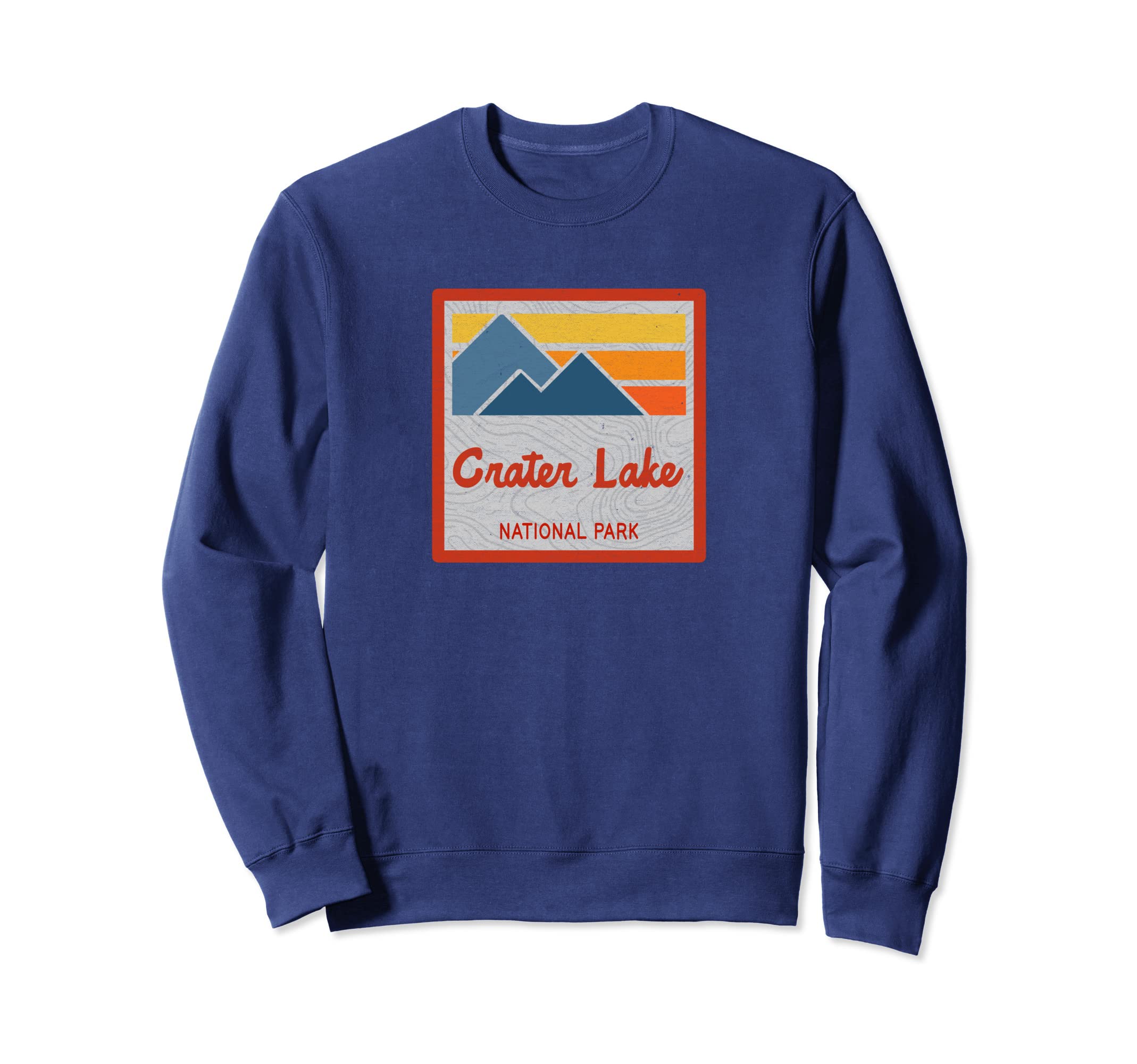 Crater Lake National Park Stripes Sweatshirt - Unique Graphic Men Women - T-Shirt, Sweatshirt, Hoodie