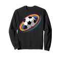 Rainbow Pride Soccer Swirl Sweatshirt - Trendy Graphic Unisex - T-Shirt, Sweatshirt, Hoodie