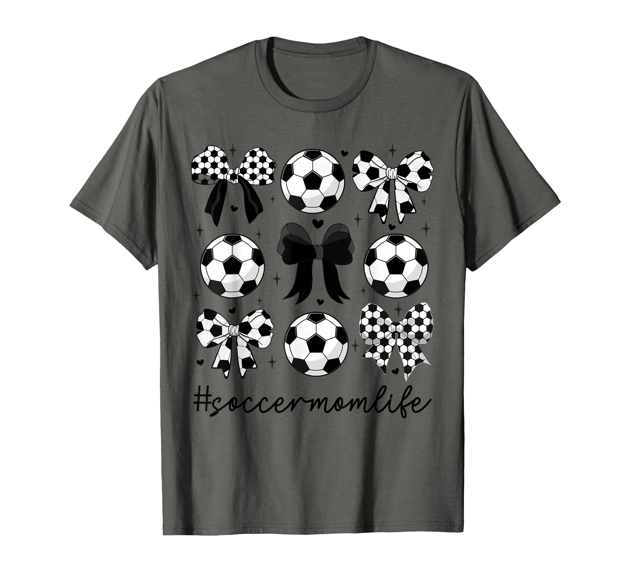 Coquette Bow Soccer Mom Life Game Day T-Shirt - Novelty Apparel for Adults - T-Shirt, Sweatshirt, Hoodie