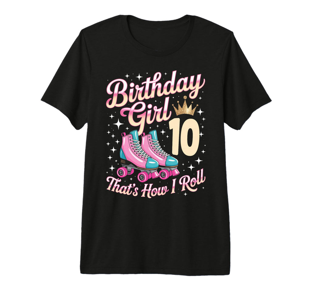 Birthday 10 Roller Skating 10Th T-Shirt - Trendy Graphic Men Women - T-Shirt, Sweatshirt, Hoodie