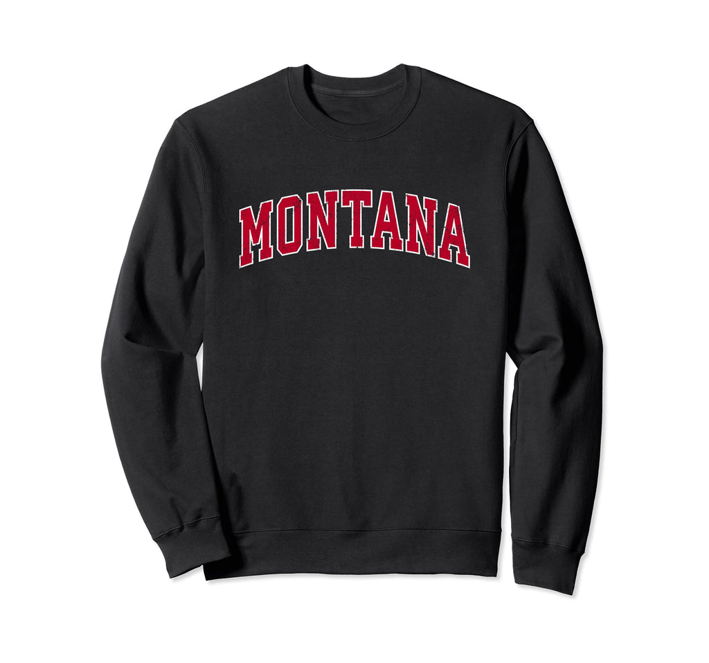Montana Mt Sports Red Sweatshirt - Custom Art Print Men Women - T-Shirt, Sweatshirt, Hoodie