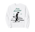 Polar Beach Club Penguin Surfer Sweatshirt - Minimalist Print for Adults - T-Shirt, Sweatshirt, Hoodie