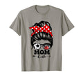 Mom Life Messy Bun Hair Funny Soccer T-Shirt - Unique Graphic Men Women - T-Shirt, Sweatshirt, Hoodie