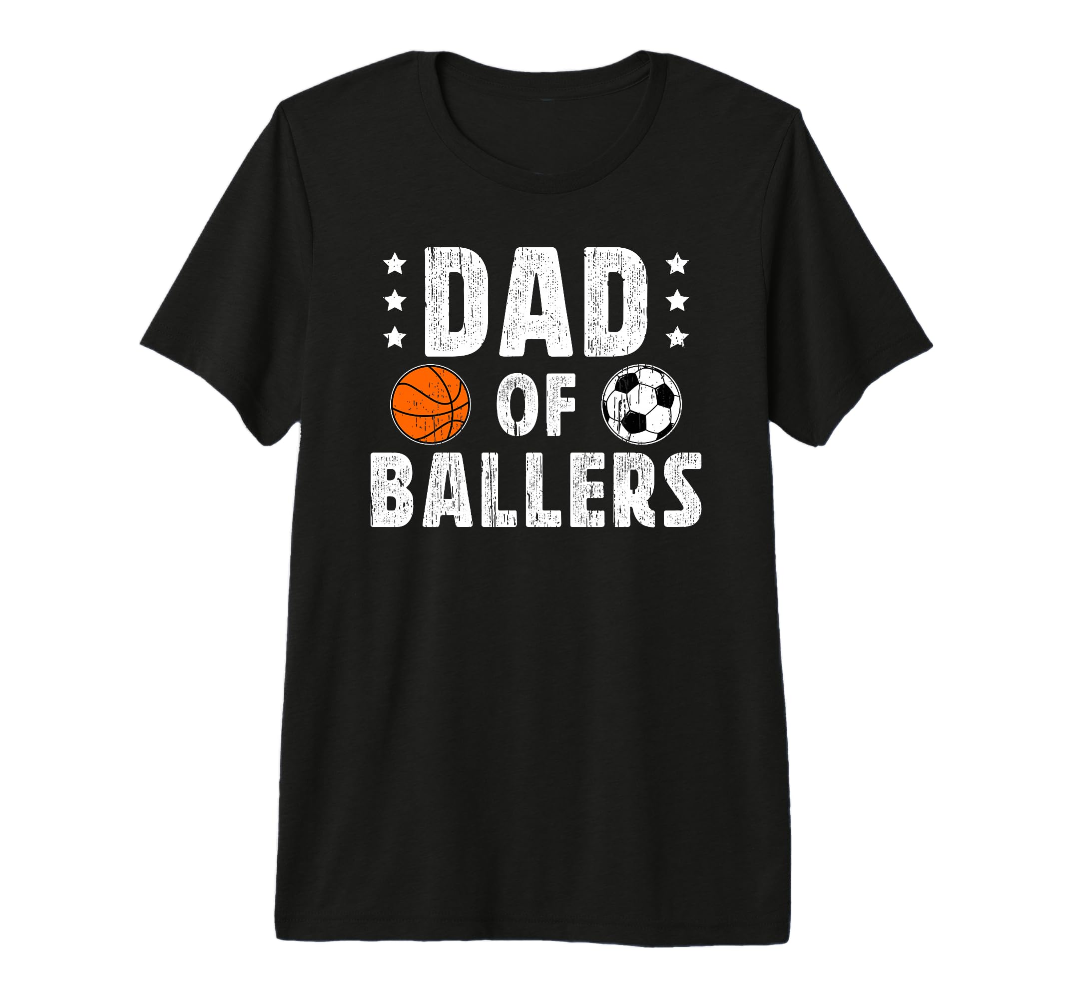 Mens Dad Ballers Soccer Basketball T-Shirt - Custom Art Print Men Women - T-Shirt, Sweatshirt, Hoodie