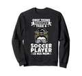Soccer Player His Mom Messy Bun Soccer Sweatshirt - Trendy Graphic Unisex - T-Shirt, Sweatshirt, Hoodie