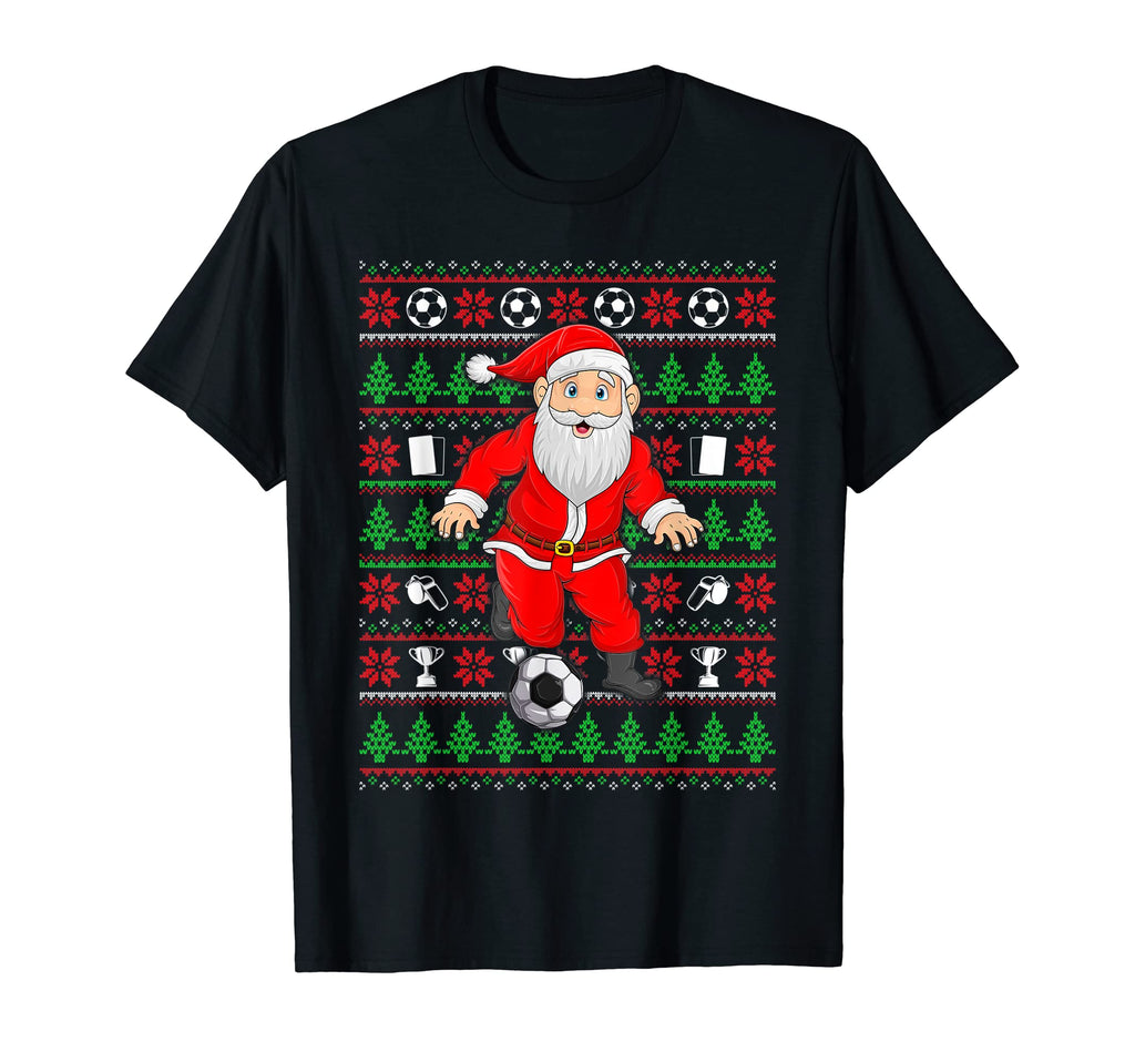 Ugly Santa Playing Soccer T-Shirt - Trendy Graphic Unisex - T-Shirt, Sweatshirt, Hoodie