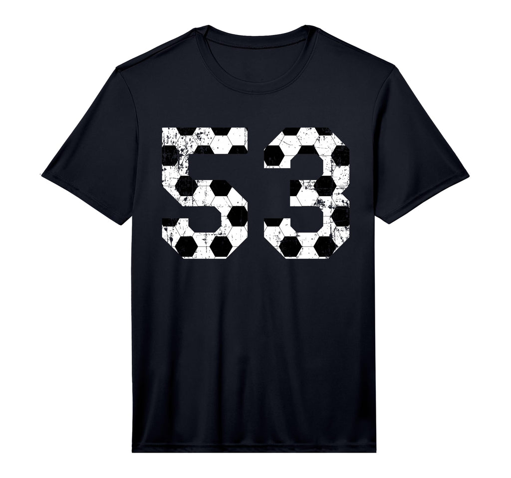 Soccer 53 Jersey Number Performance T-Shirt - Casual Everyday Wear Unisex - T-Shirt, Sweatshirt, Hoodie