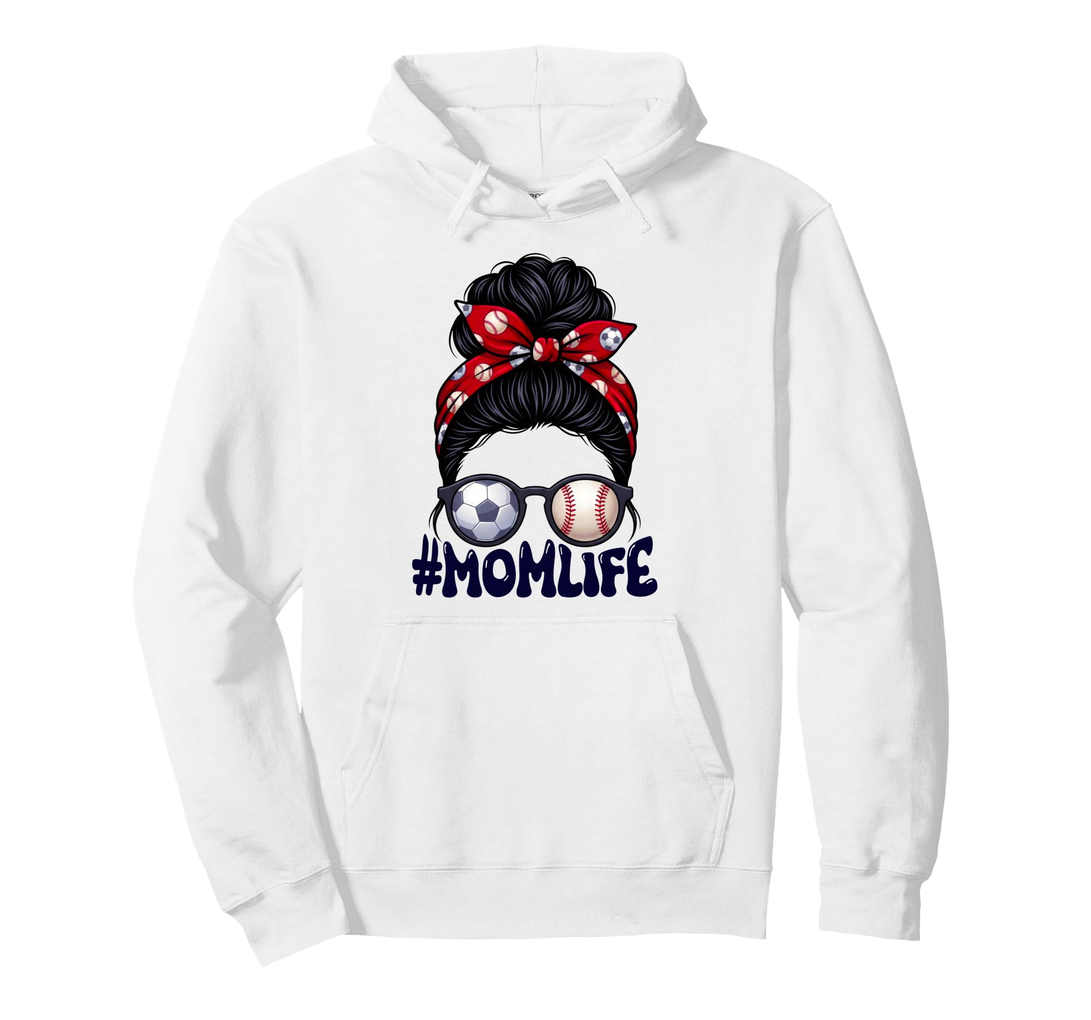 Mom Life Soccer Baseball Game Day Hoodie - Custom Art Print Men Women - T-Shirt, Sweatshirt, Hoodie