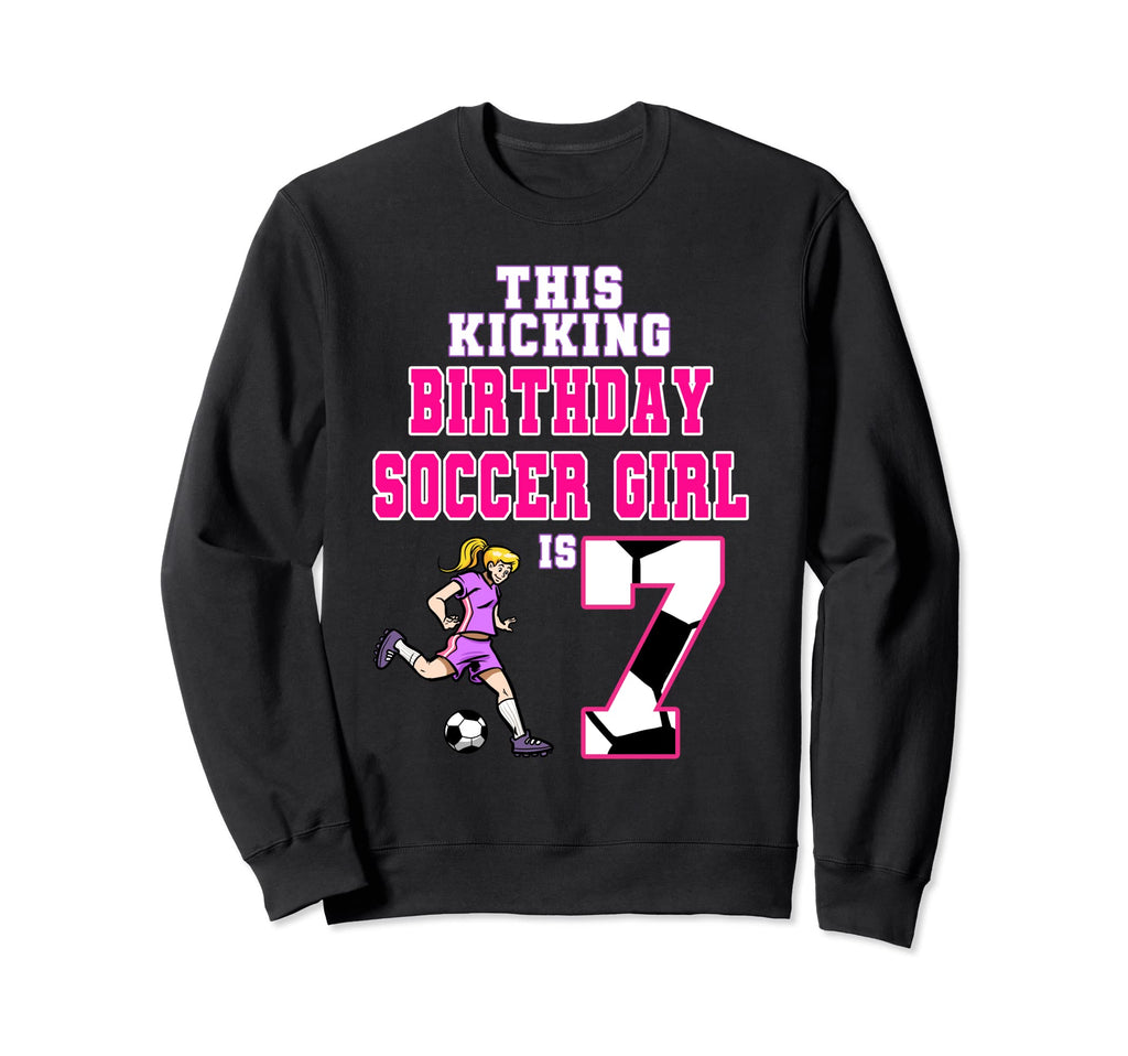 This Birthday Soccer Is 7 Soccer Sweatshirt - Unique Graphic Men Women - T-Shirt, Sweatshirt, Hoodie