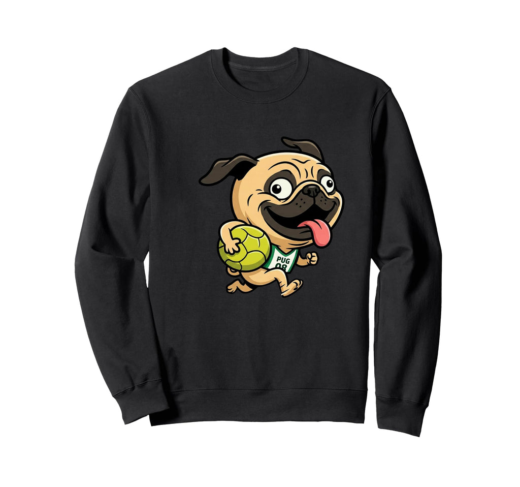 Pug 08 Soccer Pug Running Ball Sweatshirt - Minimalist Print Men Women - T-Shirt, Sweatshirt, Hoodie