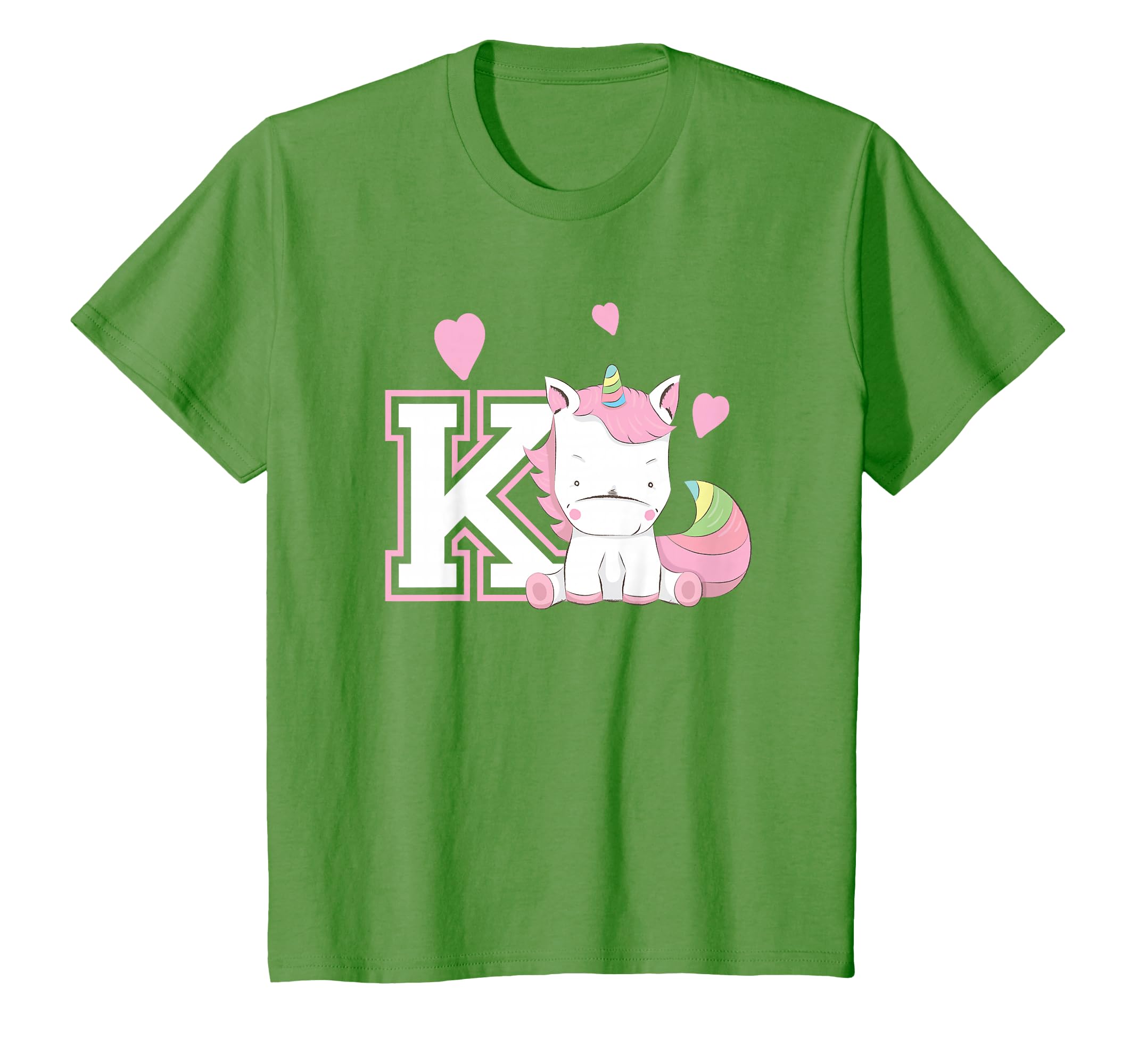 Letter K Monogram Unicorn Gift T-Shirt - Trendy Graphic Men Women - T-Shirt, Sweatshirt, Hoodie