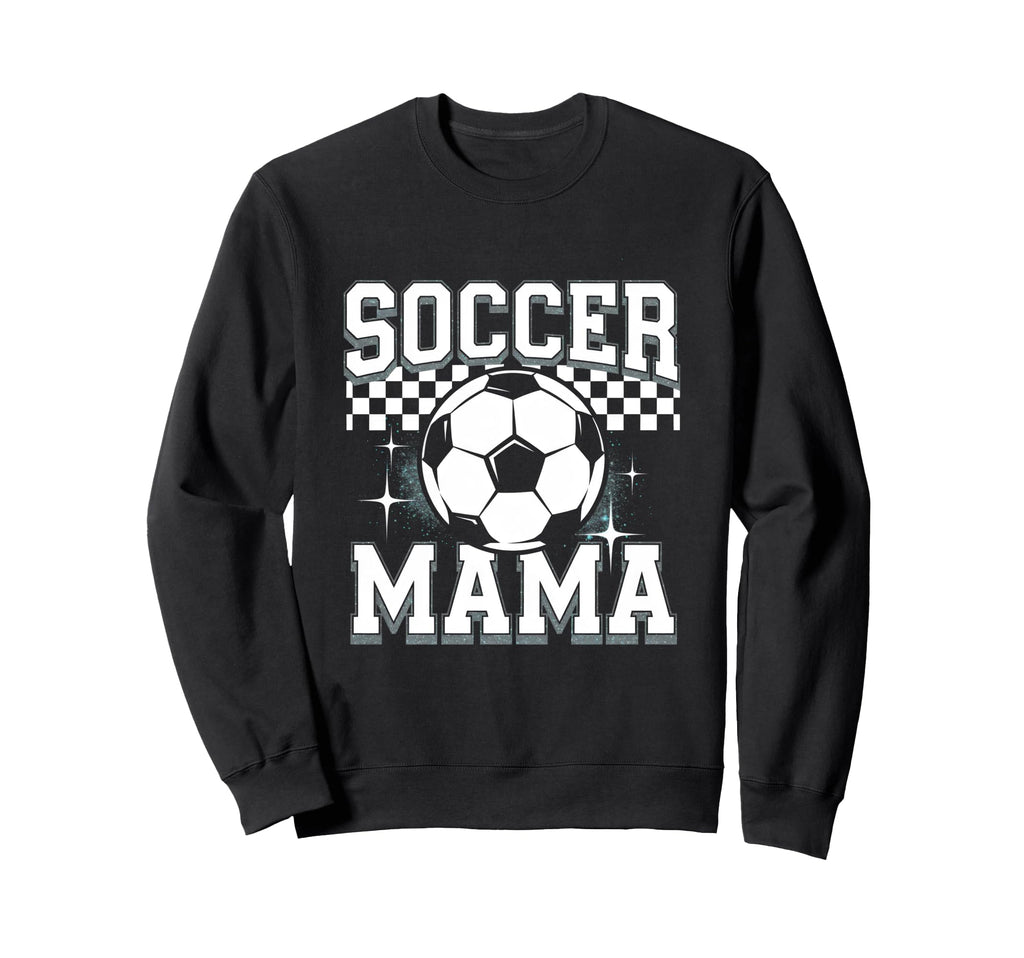 Soccer Mama Sport Checkered Sweatshirt - Casual Everyday Wear for Adults - T-Shirt, Sweatshirt, Hoodie