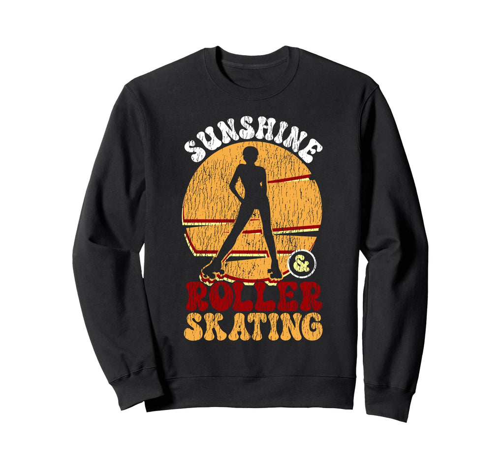 Roller Skating Skate 1970S Sunshine Sweatshirt - Graphic Print for Adults - T-Shirt, Sweatshirt, Hoodie
