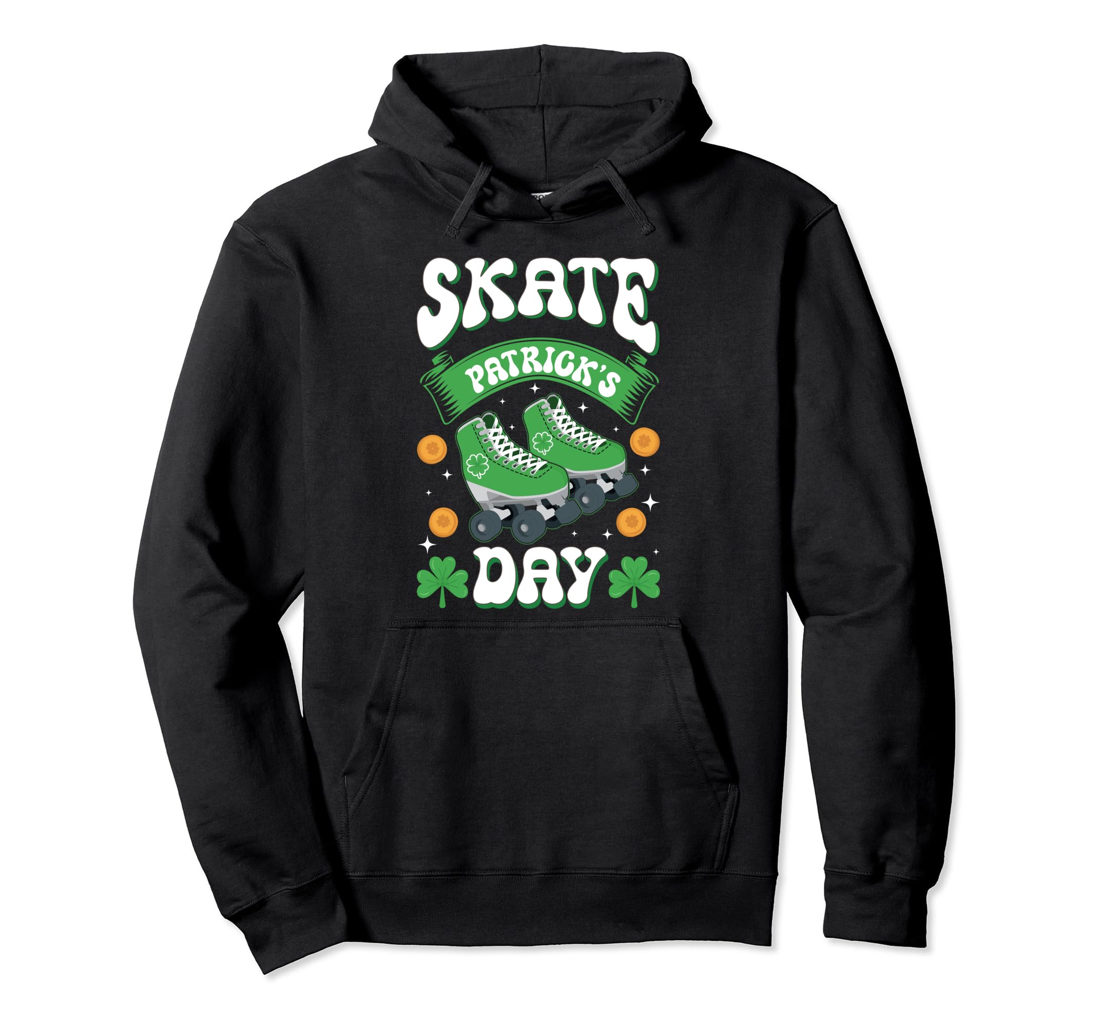 70S Roller Skates St Patricks Day Hoodie - Novelty Apparel for Adults - T-Shirt, Sweatshirt, Hoodie